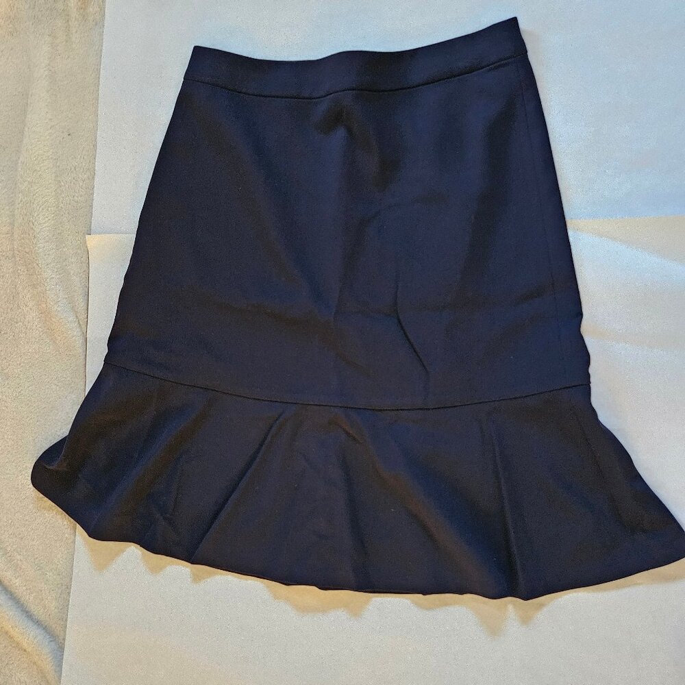 BAR III Womens Ruffled Zippered Knee Length Wear to Work A-Line Skirt